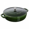 żeliwna Patelnia Do Duszenia Z Pokrywką 24 Cm, Zielony Staub